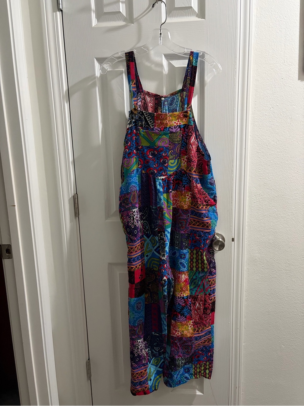Colorful Patchwork Boho Overalls